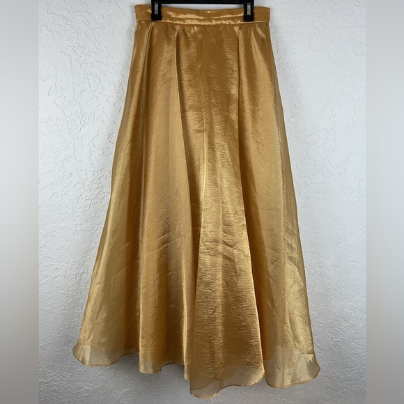 Nipon Night Dresses & Skirts - Women’s Vintage Nipon Night Gold Shimmering Skirt Size Small Formal Vintage